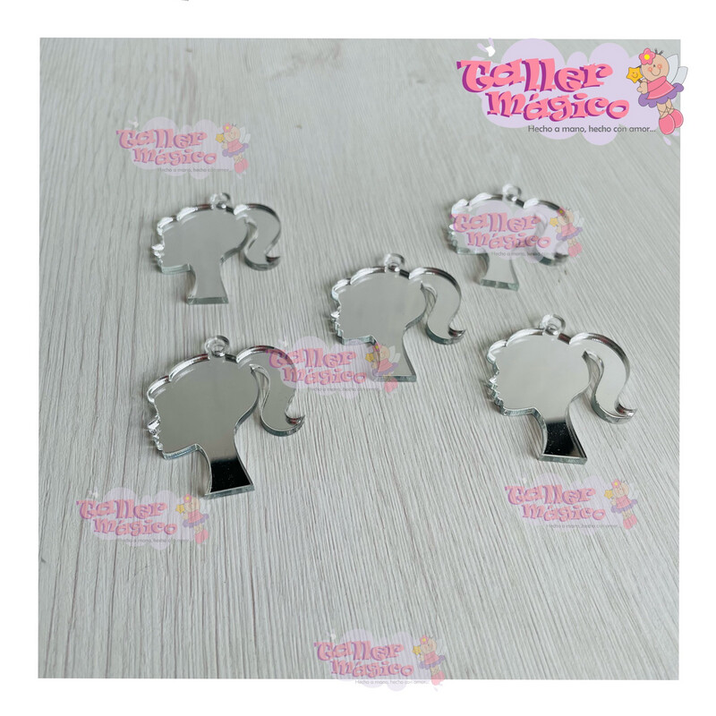 LLAVERO SILUETA BARBIE 5cm (5piezas)